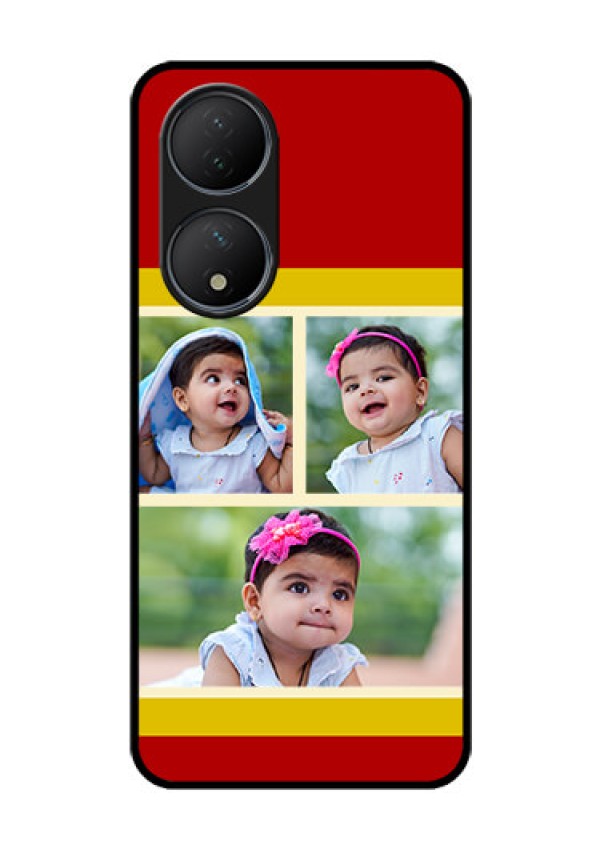 Vivo T2 5G Custom Glass Mobile Case - Multiple Pic Upload Design