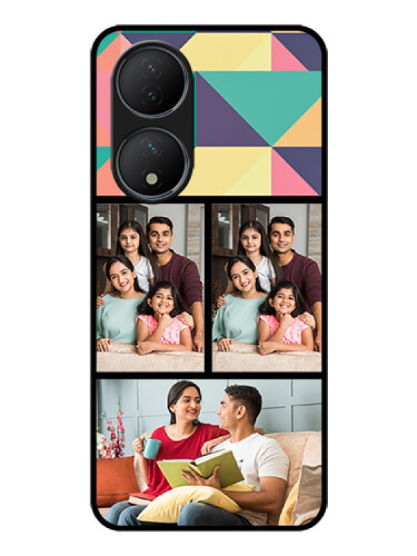 Custom Vivo T2 5G Custom Glass Phone Case - Bulk Pic Upload Design
