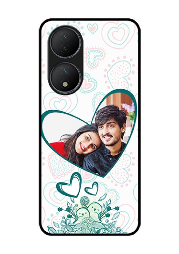 Vivo T2 5G Photo Printing on Glass Case - Premium Couple Design