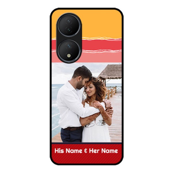 Vivo T2 5G Custom Glass Mobile Case - Colorful Case Design