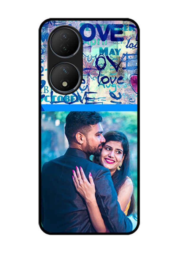 Vivo T2 5G Custom Glass Mobile Case - Colorful Love Design