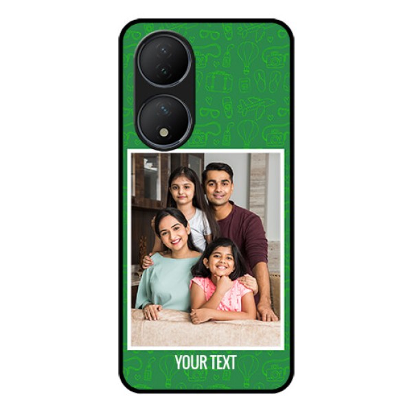 Vivo T2 5G Personalized Glass Phone Case - Picture Upload Design