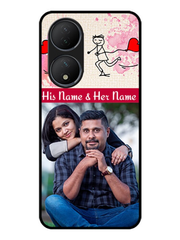 Custom Vivo T2 5G Photo Printing on Glass Case - You and Me Case Design