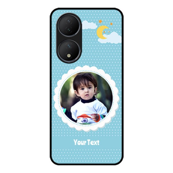 Vivo T2 5G Personalised Glass Phone Case - Violet Pattern Design