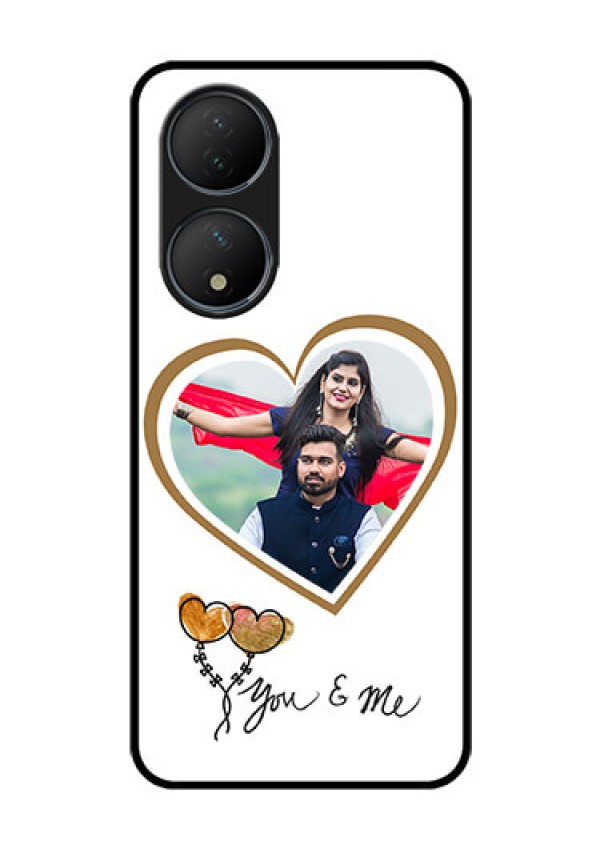 Vivo T2 5G Custom Glass Mobile Case - You & Me Design