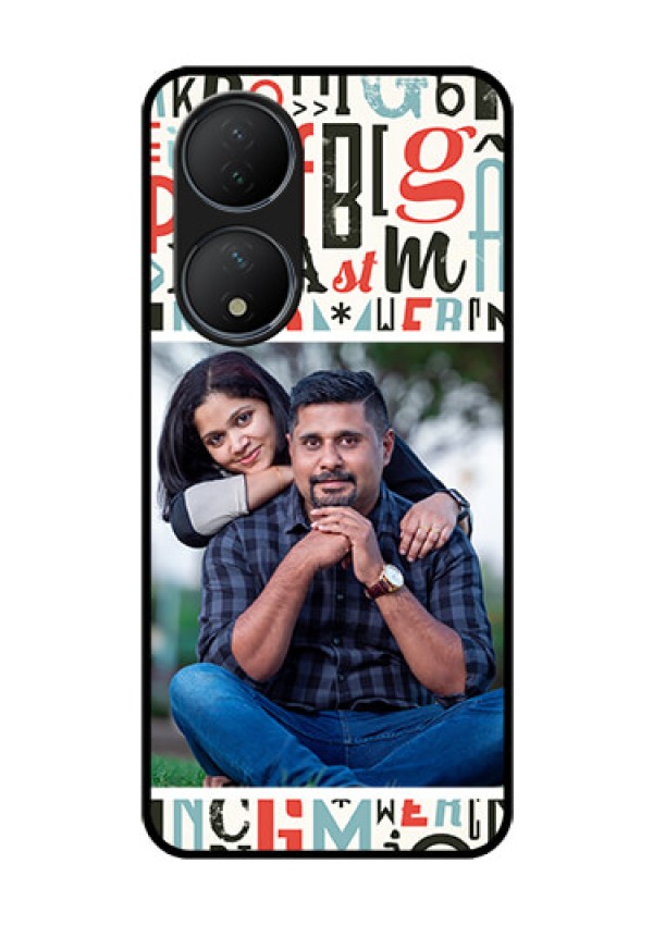 Vivo T2 5G Personalized Glass Phone Case - Alphabet Design