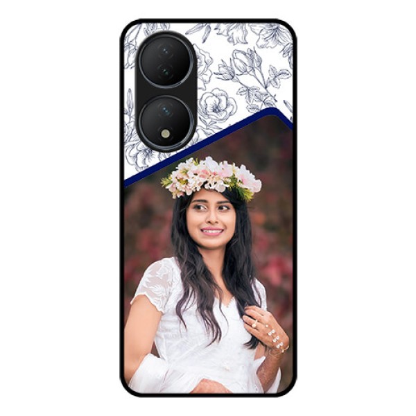 Vivo T2 5G Personalized Glass Phone Case - Premium Floral Design