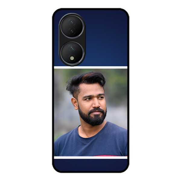 Vivo T2 5G Personalized Glass Phone Case - Simple Royal Blue Design Vivo T2 5G Personalized Glass Phone Case - Simple Royal Blue Design