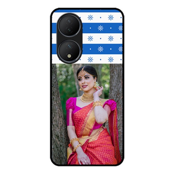 Vivo T2 5G Photo Printing on Glass Case - Snow Pattern Design