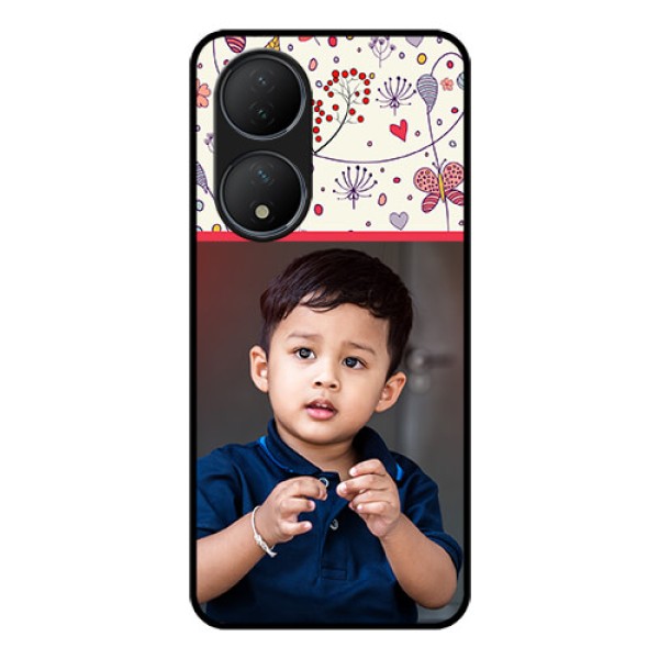 Vivo T2 5G Custom Glass Mobile Case - Premium Floral Design
