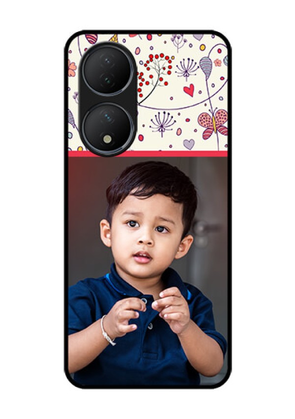 Vivo T2 5G Custom Glass Mobile Case - Premium Floral Design