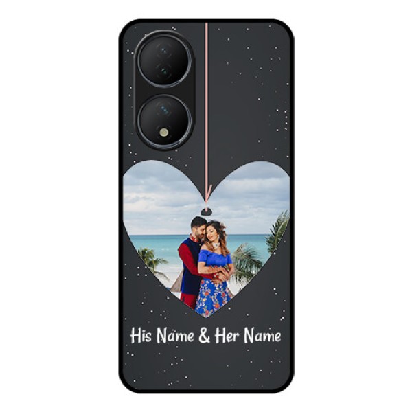 Vivo T2 5G Custom Glass Phone Case - Hanging Heart Design Vivo T2 5G Custom Glass Phone Case - Hanging Heart Design