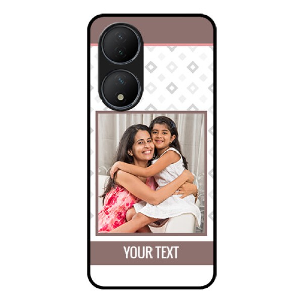 Vivo T2 5G Photo Printing on Glass Case - Simple Diamond Design Vivo T2 5G Photo Printing on Glass Case - Simple Diamond Design
