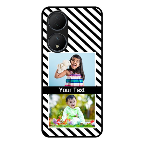 Vivo T2 5G Photo Printing on Glass Case - Black And White Stripes Design Vivo T2 5G Photo Printing on Glass Case - Black And White Stripes Design