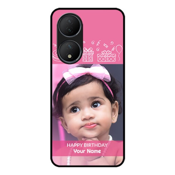 Vivo T2 5G Photo Printing on Glass Case - with Birthday Line Art Design Vivo T2 5G Photo Printing on Glass Case - with Birthday Line Art Design