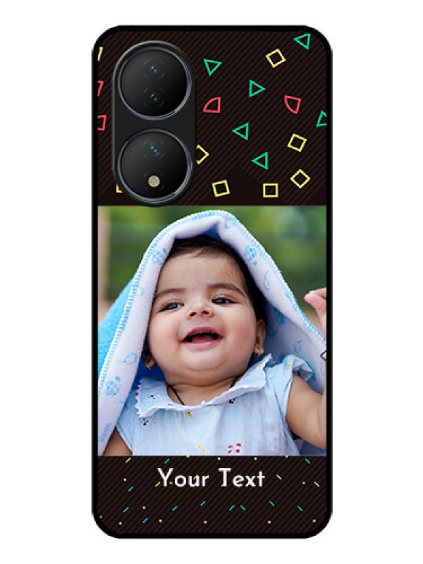 Custom Vivo T2 5G Custom Glass Phone Case - with confetti birthday design