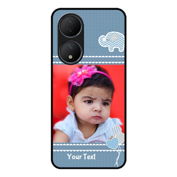 Vivo T2 5G Photo Printing on Glass Case - with Kids Pattern Design