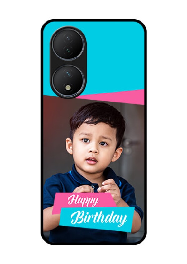 Vivo T2 5G Personalized Glass Phone Case - Image Holder with 2 Color Design
