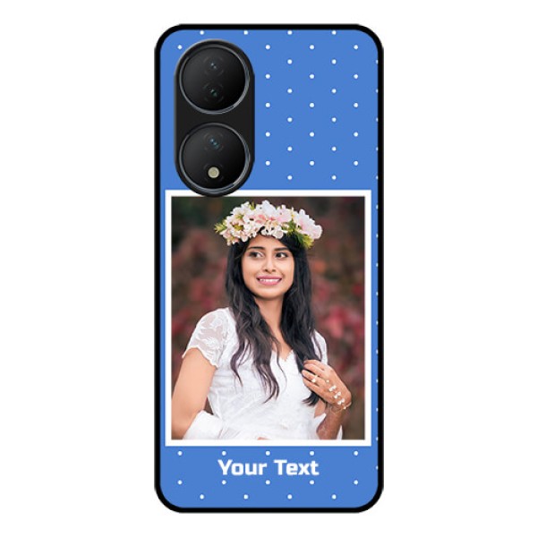 Vivo T2 5G Photo Printing on Glass Case - Polka dots design