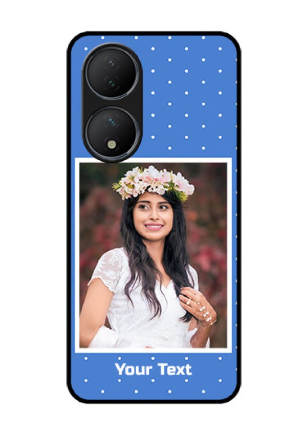 Vivo T2 5G Photo Printing on Glass Case - Polka dots design