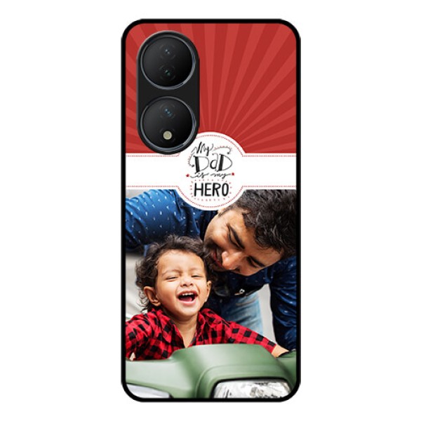 Vivo T2 5G Photo Printing on Glass Case - My Dad Hero Design