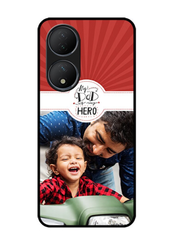 Vivo T2 5G Photo Printing on Glass Case - My Dad Hero Design
