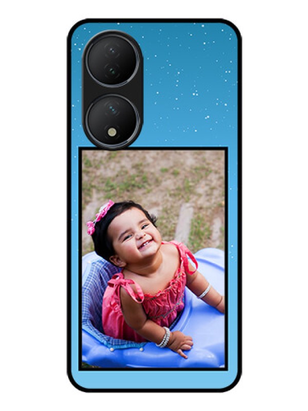 Custom Vivo T2 5G Custom Glass Mobile Case - Wave Pattern Colorful Design