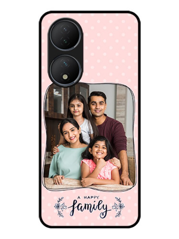 Custom Vivo T2 5G Custom Glass Phone Case - Family with Dots Design