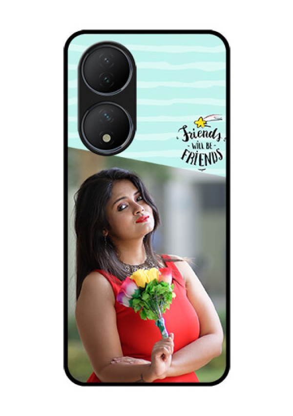 Vivo T2 5G Custom Glass Phone Case - Friends Picture Icon Design