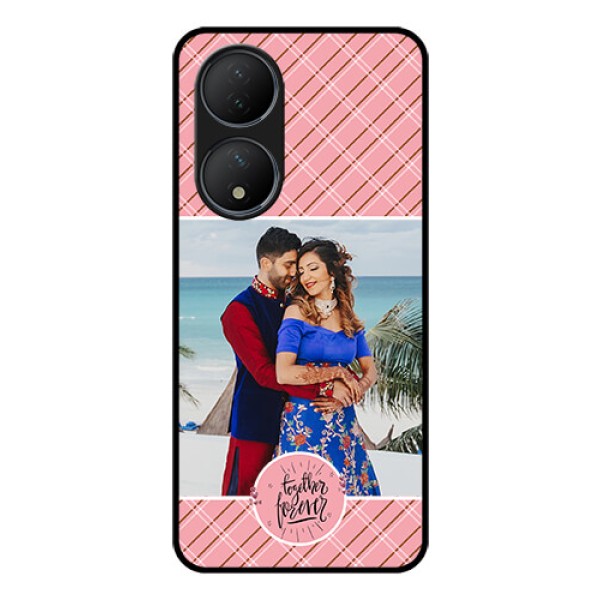 Vivo T2 5G Personalized Glass Phone Case - Together Forever Design