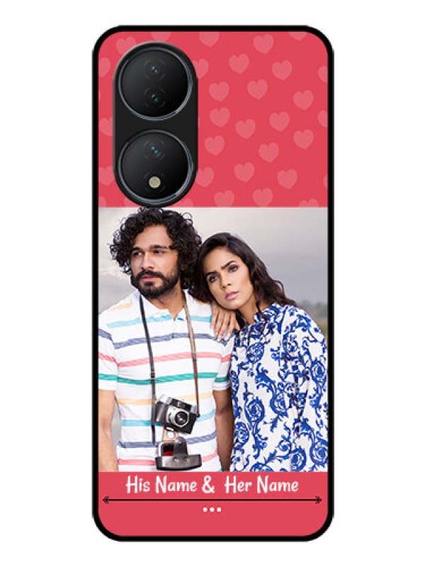 Custom Vivo T2 5G Photo Printing on Glass Case - Simple Love Design