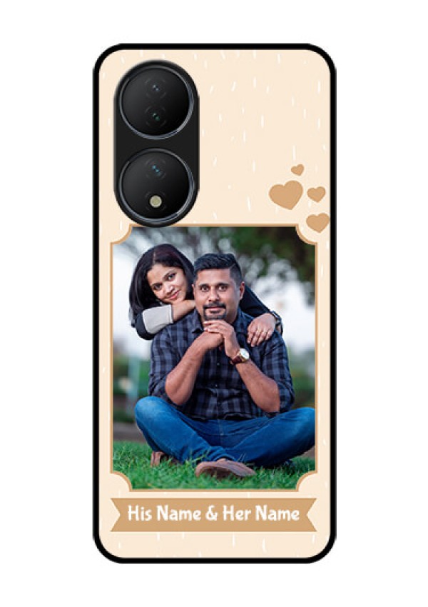 Vivo T2 5G Custom Glass Phone Case - with confetti love design