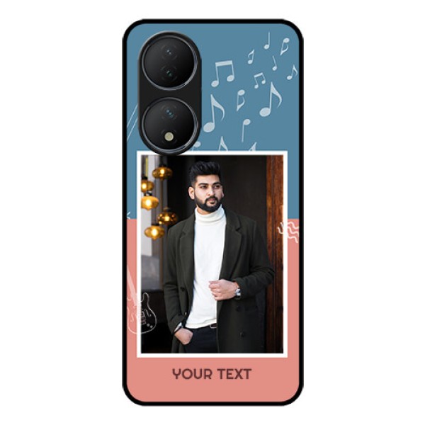 Vivo T2 5G Photo Printing on Glass Case - with Color Musical Note Design Vivo T2 5G Photo Printing on Glass Case - with Color Musical Note Design