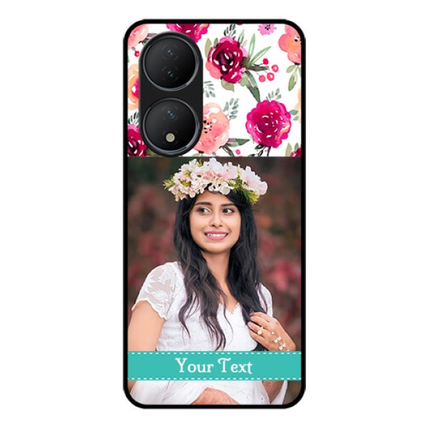 Vivo T2 5G Custom Glass Phone Case - Watercolor Floral Design Vivo T2 5G Custom Glass Phone Case - Watercolor Floral Design