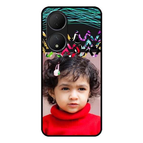 Vivo T2 5G Personalized Glass Phone Case - Neon Abstract Design