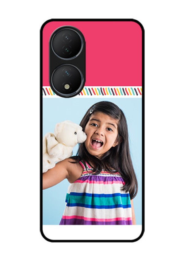Vivo T2 5G Personalized Glass Phone Case - Line art design