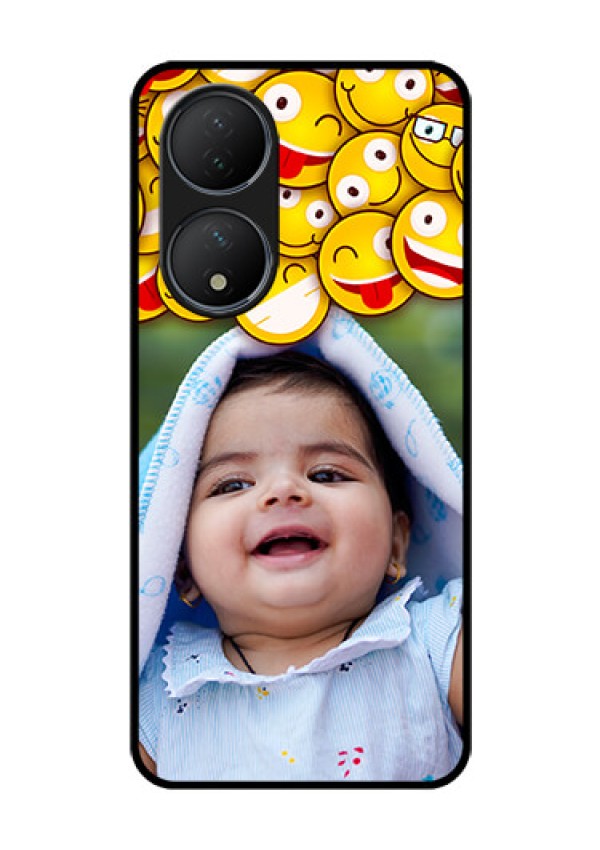 Vivo T2 5G Custom Glass Mobile Case - with Smiley Emoji Design