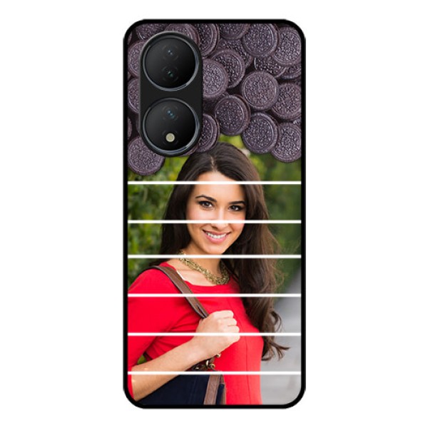 Vivo T2 5G Custom Glass Phone Case - with Oreo Biscuit Design