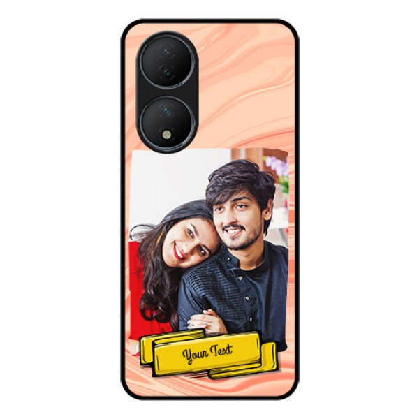 Vivo T2 5G Personalized Glass Phone Case - Marble Texture Design