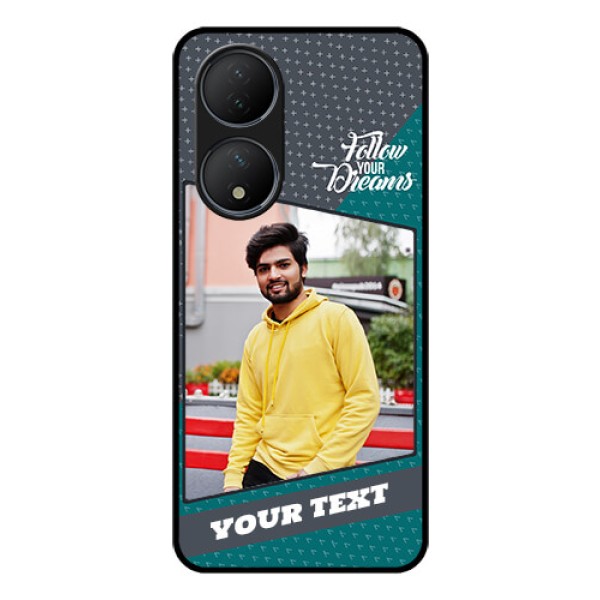 Vivo T2 5G Personalized Glass Phone Case - Background Pattern Design with Quote Vivo T2 5G Personalized Glass Phone Case - Background Pattern Design with Quote