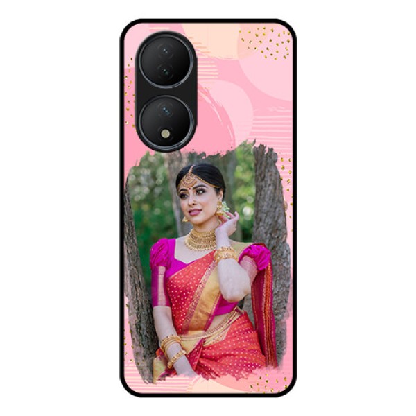 Vivo T2 5G Personalized Glass Phone Case - Gold Glitter Splash Design Vivo T2 5G Personalized Glass Phone Case - Gold Glitter Splash Design