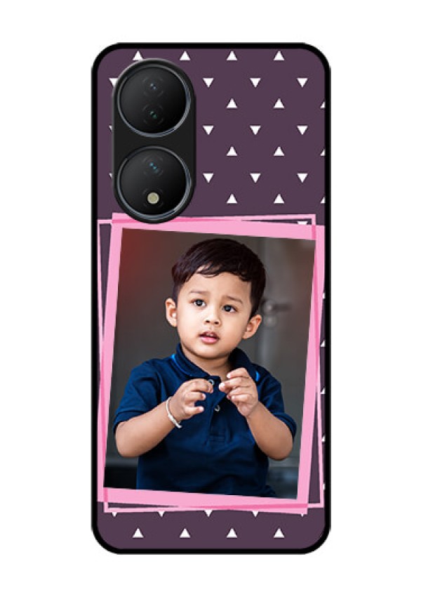 Vivo T2 5G Custom Glass Mobile Case - Triangle Pattern Dotted Design