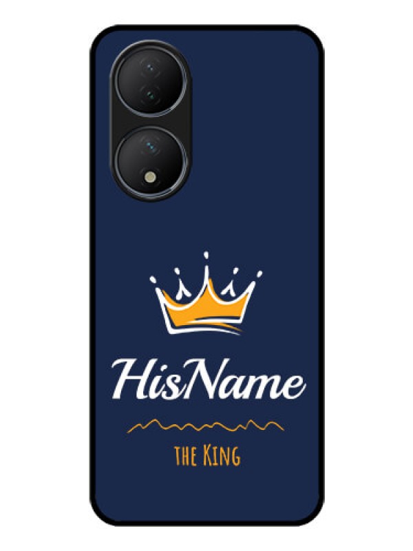 Custom Vivo T2 5G Glass Phone Case King with Name