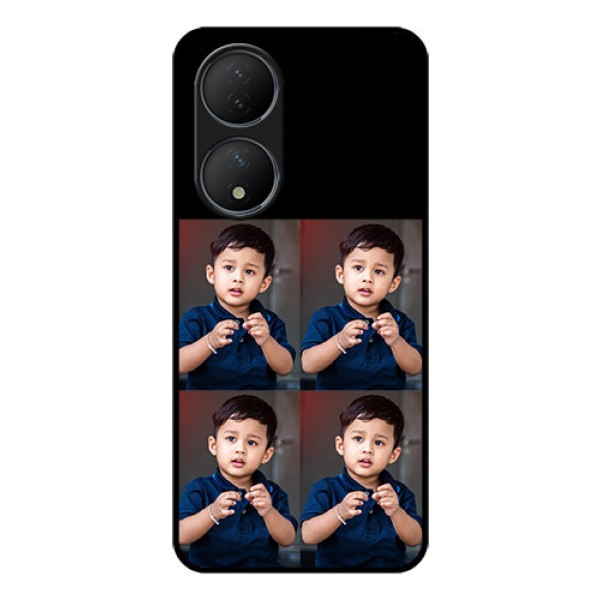 Vivo T2 5G 4 Image Holder on Glass Mobile Cover