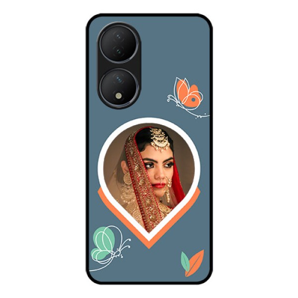 Vivo T2 5G Custom Glass Mobile Case - Droplet Butterflies Design