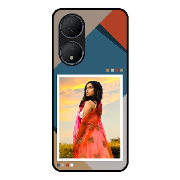 Vivo T2 5G Personalized Glass Phone Case - Retro color pallet Design