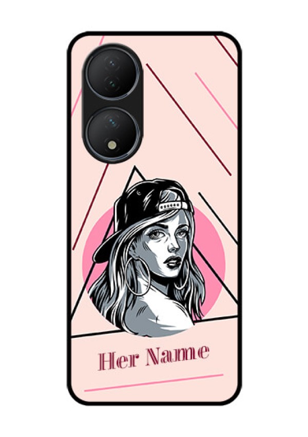 Vivo T2 5G Personalized Glass Phone Case - Rockstar Girl Design