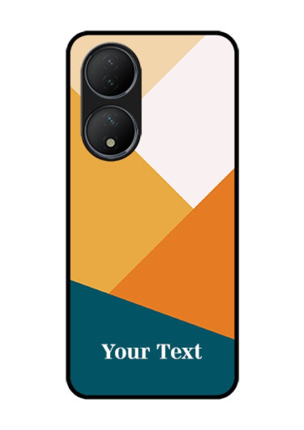 Vivo T2 5G Personalized Glass Phone Case - Stacked Multi-colour Design