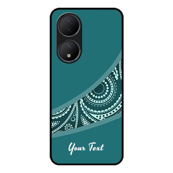 Vivo T2 5G Photo Printing on Glass Case - semi visible floral Design