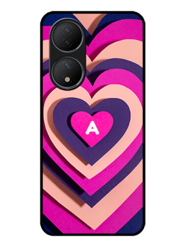 Custom Vivo T2 5G Custom Glass Mobile Case - Cute Heart Pattern Design